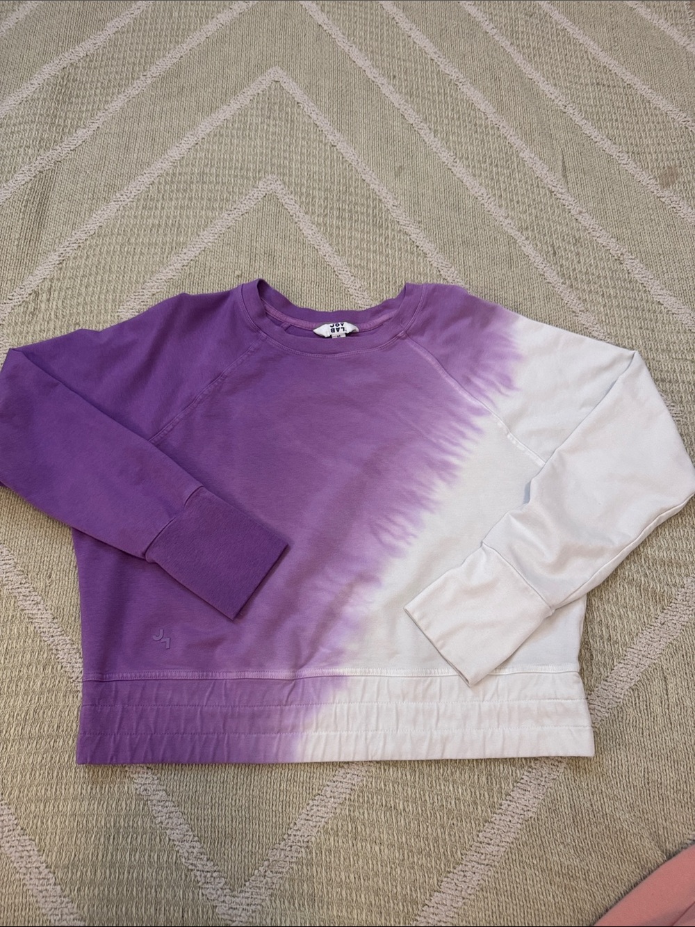 JoyLab Purple Tie Dye Crewneck Sweatshirt Medium Athleisure